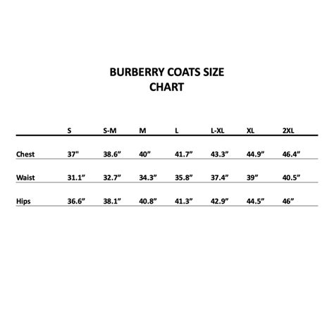 burberry trench coat sewing pattern|Burberry trench coat measurement chart.